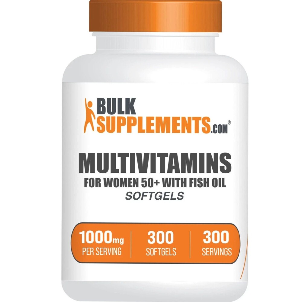 BulkSupplements Multivitamins for Women 50+ 300 Softgels - 1000 mg Per Serving
